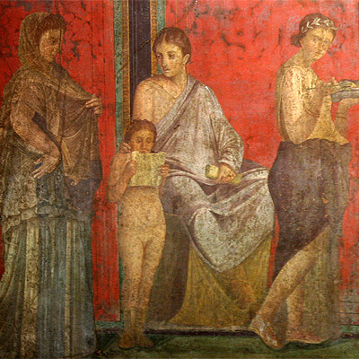 pompeii_fresco.jpg - Fresco in the Villa of Mysteries - Pompeii - Italy - July 2006