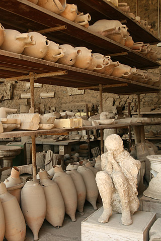 pompeii_plastercasts.jpg - Storeroom - Pompeii - Italy - July 2006